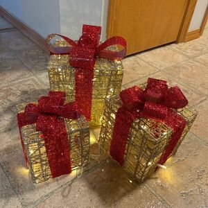 Christmas lighted gift boxes